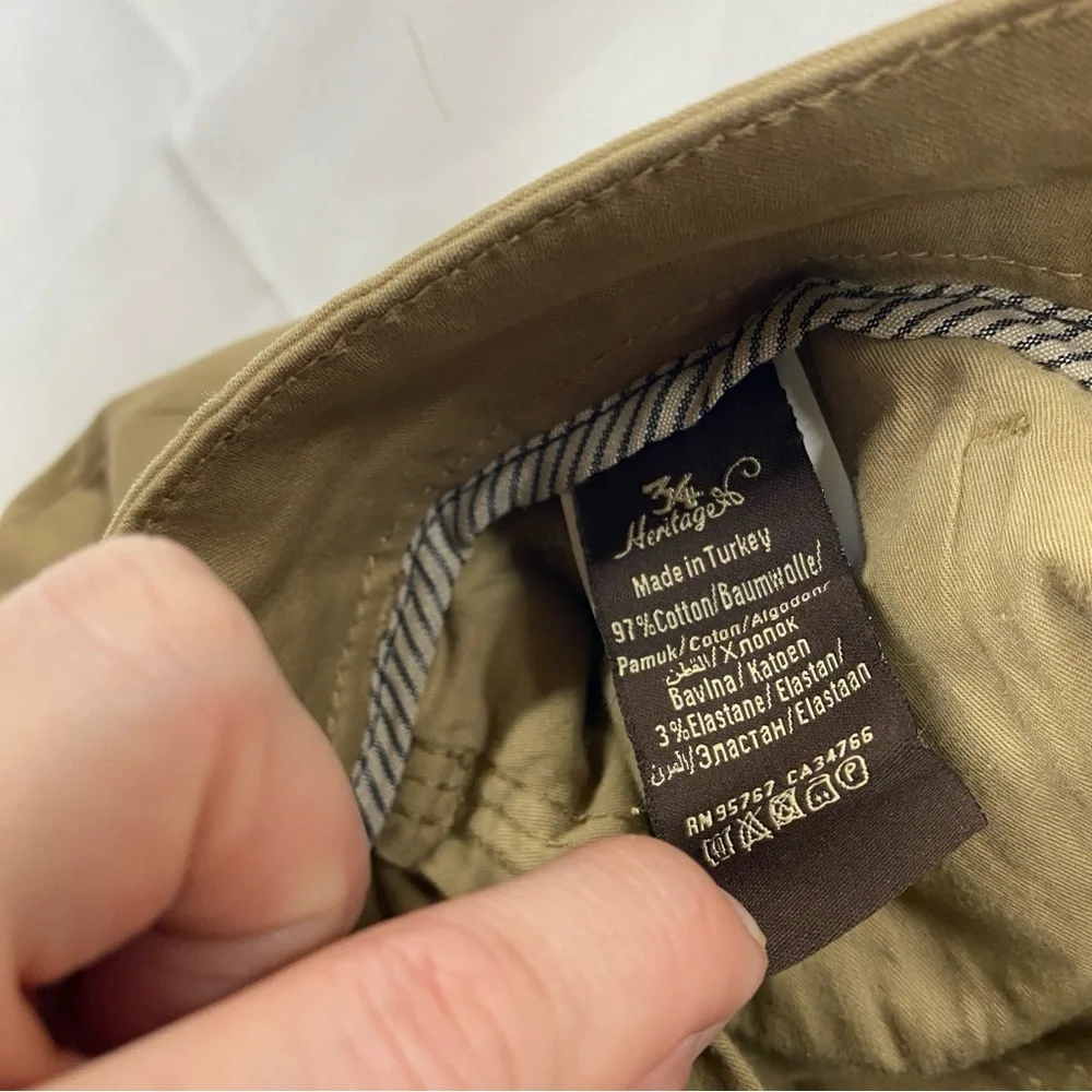 34 Heritage Men’s Khaki/Tan Charisma Work Pants Size 36/30